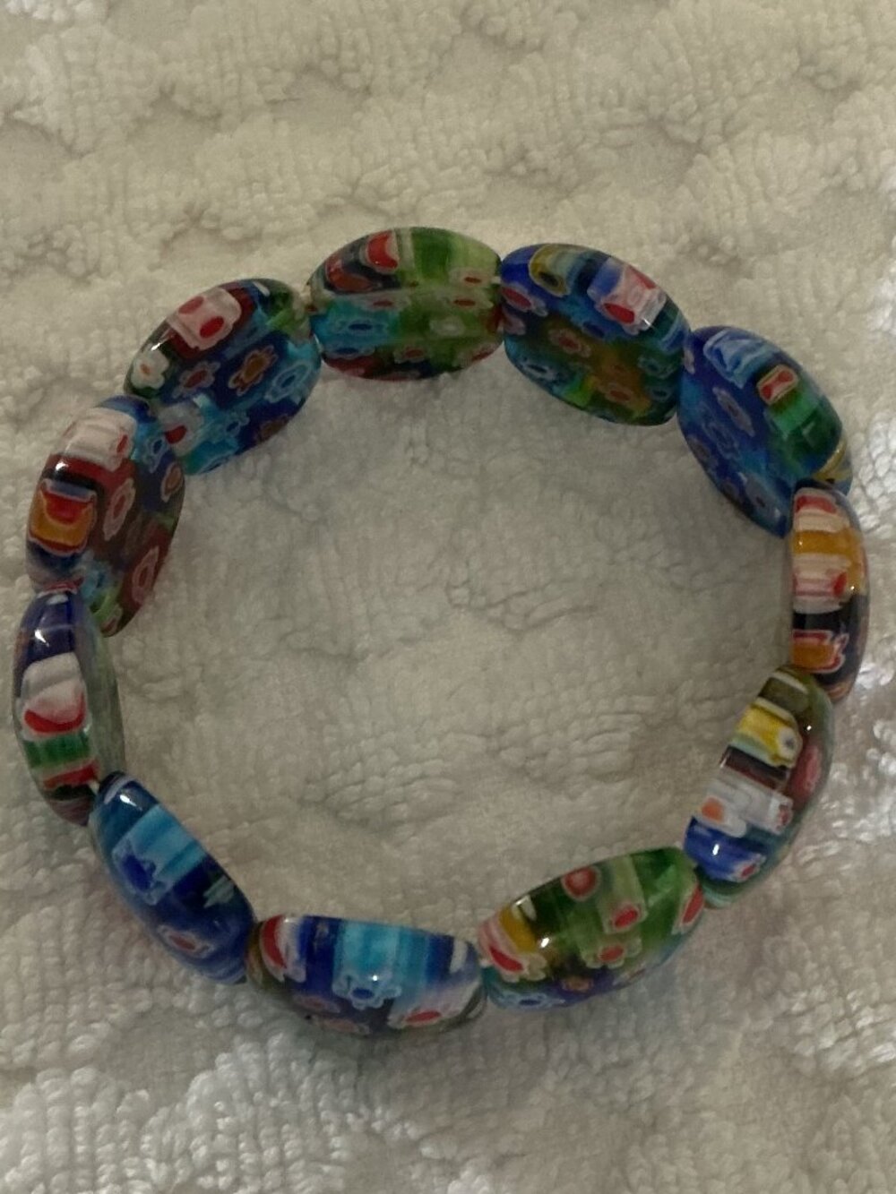 Milliefiori Murano Glass Stretch Bracelet